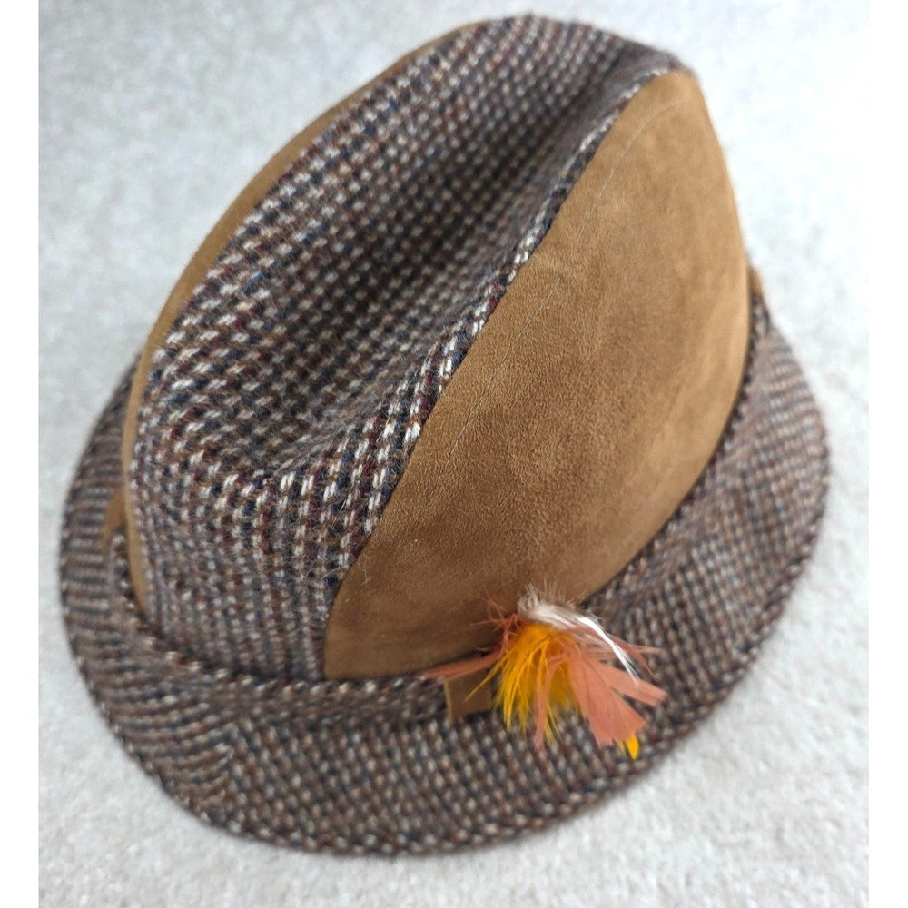 Dobbs Fifth Avenue Pace Setter Collection Trilby Fedora Hat Mens Brown Vintage